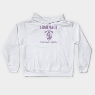 luminary entertainment company logo lavender Kids Hoodie